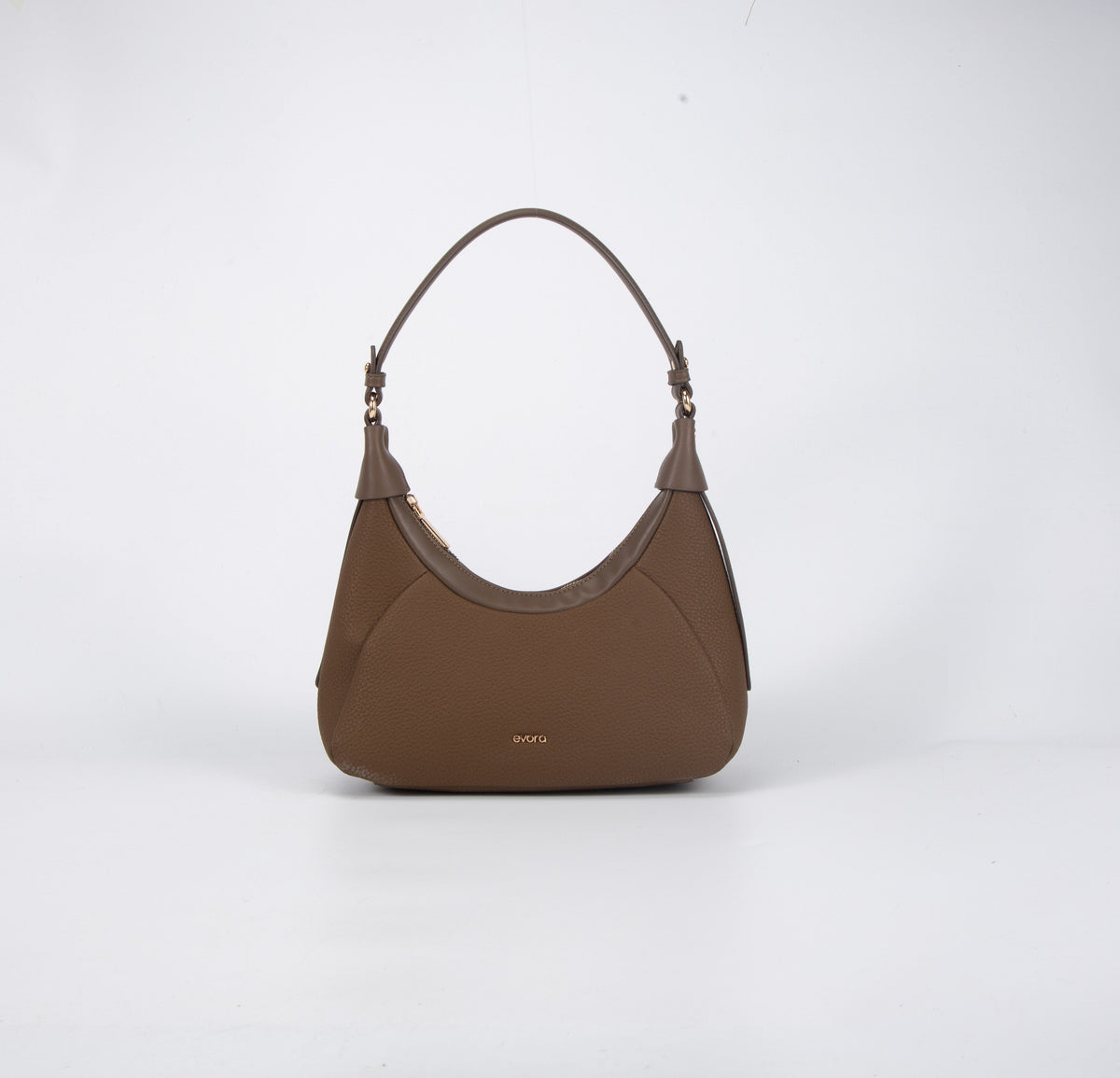 A petite women's handbag with an elegant design - coffee