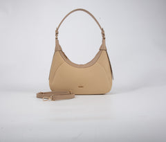 A petite women's handbag with an elegant design - coffee