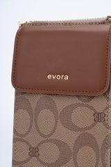 A stylish and elongated leather wallet - coffee