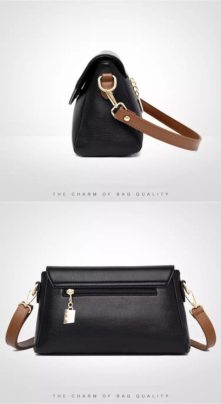 Vali Crossbody Small Black And Red Leather Bag - Eyes Applique Adjusta –  Min & Mon