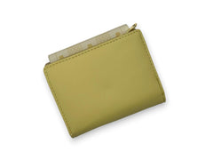 Small Leather Wallet with - Yellow